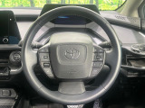 【純正革巻きステアリング】上質な革を使用することで、手にしっかり馴染みとても運転しやすいハンドルです♪