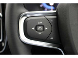 ステアリング左のスイッチは、設定された速度に自動調整しながら前方車両に追随できるアダプティブコントロールと車線の中央を走るようステアリングをコントロールするパイロットアシストのスイッチとなります。