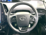 【純正革巻きステアリング】上質な革を使用することで、手にしっかり馴染みとても運転しやすいハンドルです♪
