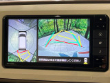 【パノラマモニター】専用のカメラにより、上から見下ろしたような視点で360度クルマの周囲を確認することができます☆死角部分も確認しやすく、狭い場所での切り返しや駐車もスムーズに行えます。