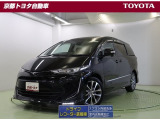 流線型の丸みを帯びた外観が特徴的な【エスティマ】。TRDスポイラーを装着しています。広い室内とシートアレンジバリエーションの豊富さで、ワゴン派やセダン派などからも支持されている根強い人気がある車です。