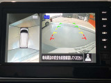 クルマを空から見たような映像が映る、アラウンドビューモニターで、車両周辺の安全確認も一目できます!小さなお子様や障害物も確認できるので、運転のしやすさだけでなく事故防止にも役立ち安心して駐車できます♪