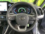 【純正革巻きステアリング】上質な革を使用することで、手にしっかり馴染みとても運転しやすいハンドルです♪