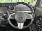 【純正革巻きステアリング】上質な革を使用することで、手にしっかり馴染みとても運転しやすいハンドルです♪