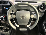 【純正革巻きステアリング】上質な革を使用することで、手にしっかり馴染みとても運転しやすいハンドルです♪