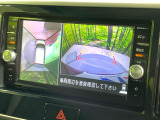 【アラウンドビューモニター】専用のカメラにより、上から見下ろしたような視点で360度クルマの周囲を確認することができます☆死角部分も確認しやすく、狭い場所での切り返しや駐車もスムーズに行えます。