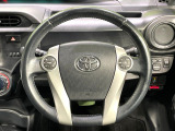 【純正革巻きステアリング】上質な革を使用することで、手にしっかり馴染みとても運転しやすいハンドルです♪