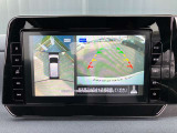 【アラウンドビューモニター】このように真上から見下ろしたような映像が映し出されるため駐車やバックが苦手な方でも安心して行うことが可能となります!!