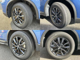 225/65R17 純正アルミホイール装着。
