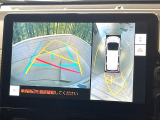 【パノラミックビューモニター】専用のカメラにより、上から見下ろしたような視点で360度クルマの周囲を確認することができます☆死角部分も確認しやすく、狭い場所での切り返しや駐車もスムーズに行えます。