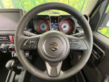 【純正革巻きステアリング】上質な革を使用することで、手にしっかり馴染みとても運転しやすいハンドルです♪