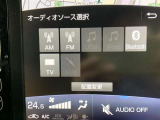 FM,AM、フルセグテレビ、メディアプレイヤーの接続、ブルートゥースオーディオなどが楽しめます。