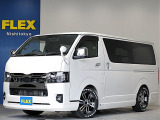 令和4年式ハイエースVダークプライムⅡ2800ディーゼル4WDレガンスフルエアロKIT装着済み!新品オリジナル17インチアルミ1.5インチローダウンESSEXオーバーフェンダー純正7インチナビ装備!
