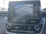 バックカメラです(^^♪ナビゲーションにこのように映ります。見えずらい真後ろもこれで安心ですよ!