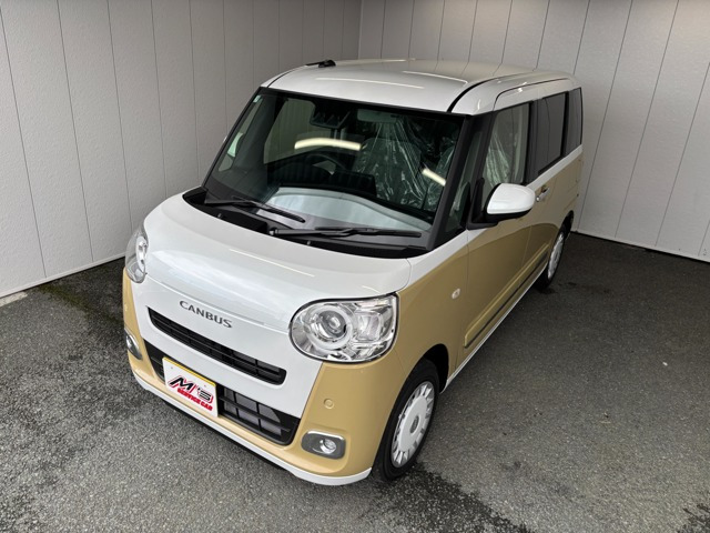 ムーヴキャンバス ストライプス G 4WD 届出済未使用車 クリアランスソナー