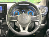 【純正革巻きステアリング】上質な革を使用することで、手にしっかり馴染みとても運転しやすいハンドルです♪