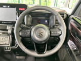【純正革巻きステアリング】上質な革を使用することで、手にしっかり馴染みとても運転しやすいハンドルです♪