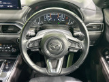 【純正革巻きステアリング】上質な革を使用することで、手にしっかり馴染みとても運転しやすいハンドルです♪