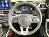 【純正革巻きステアリング】上質な革を使用することで、手にしっかり馴染みとても運転しやすいハンドルです♪