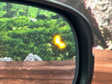 【ブラインドスポットインフォメーション】走行中、ドアミラーの死角になりやすい箇所に後続車が接近するとサイドミラー付近に警告を表示、ドライバーに注意喚起をしてくれます。