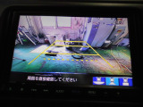 バックカメラの画像です。ガイドラインがスムースな車庫入れをサポートいたします!車庫入れの安心感がアップしますね☆