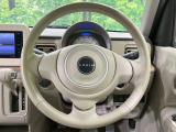 【純正革巻きステアリング】上質な革を使用することで、手にしっかり馴染みとても運転しやすいハンドルです♪