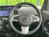 【純正革巻きステアリング】上質な革を使用することで、手にしっかり馴染みとても運転しやすいハンドルです♪