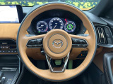 【純正革巻きステアリング】上質な革を使用することで、手にしっかり馴染みとても運転しやすいハンドルです♪