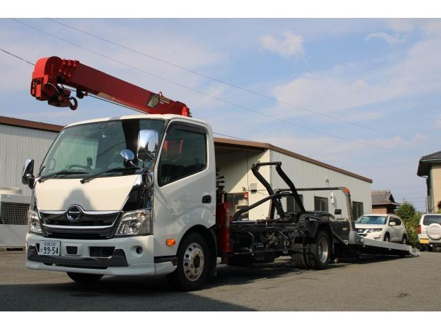 デュトロ  積載車/キャリアカー ユニック 4段クレ