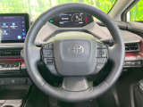 【純正革巻きステアリング】上質な革を使用することで、手にしっかり馴染みとても運転しやすいハンドルです♪
