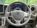 【純正革巻きステアリング】上質な革を使用することで、手にしっかり馴染みとても運転しやすいハンドルです♪