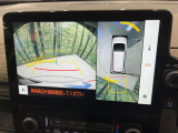 【パノラミックビューモニター】専用のカメラにより、上から見下ろしたような視点で360度クルマの周囲を確認することができます☆死角部分も確認しやすく、狭い場所での切り返しや駐車もスムーズに行えます。