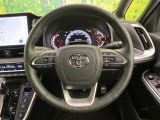 【純正革巻きステアリング】上質な革を使用することで、手にしっかり馴染みとても運転しやすいハンドルです♪