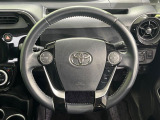 【純正革巻きステアリング】上質な革を使用することで、手にしっかり馴染みとても運転しやすいハンドルです♪