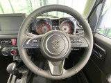 【純正革巻きステアリング】上質な革を使用することで、手にしっかり馴染みとても運転しやすいハンドルです♪