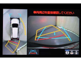 パノラミックビューモニターです。 車を真上から見たような映像をディスプレイに表示。 車両周辺の状況をリアルタイムで確認できます。