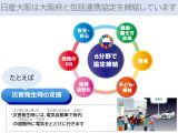日産大阪は大阪府と包括連携協定を締結しております。6分野で協定締結、健康・働き方改革・環境・子供福祉・地域活性化・政府のPR・安全安心。災害発生時の支援など