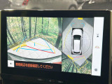 【パノラミックビューモニター】専用のカメラにより、上から見下ろしたような視点で360度クルマの周囲を確認することができます☆死角部分も確認しやすく、狭い場所での切り返しや駐車もスムーズに行えます。