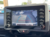 〔バックカメラ〕ナビゲーションにこのように映ります。見えずらい真後ろもこれで安心ですよ!