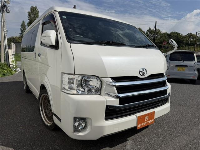 ハイエースバン3.0 スーパーGL ワイド ロング ミドルルーフ ディーゼルナビ/TV/Bカメラ/後席モニター/2人乗