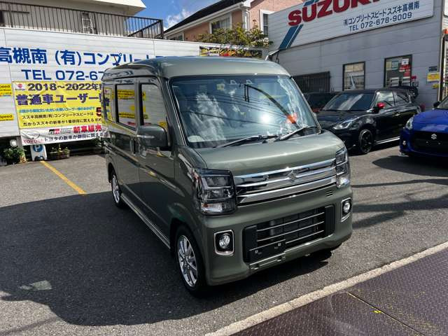 スズキ エブリイワゴン PZターボ 新色アイビーグリーンメタリック の