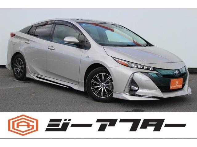 プリウスPHV1.8 S ナビパッケージ セーフティ プラスTRDエアロソーラー充電黒革11型ディスプレ