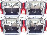 乗車人数やお荷物に応じて後部座席をセパレートに倒すことが出来ます。充分なラゲッジスペースも確保。