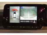 ★カーナビで見るバックモニターです!バックの際にはアラウンドビューモニターが付いているので車全体を見ることができるので簡単に駐車ができます
