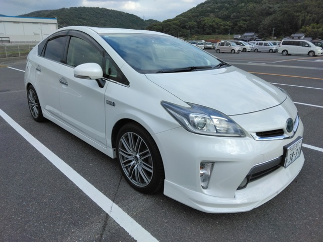 プリウスPHV1.8 Gフルエアロ TEIN車高調 Wedsアルミホイール