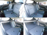 リアシートはアームレスト付きでゆったり座っていただけます!!また6:4分割式で前倒しフラット可能!!大きなお荷物にも対応可能でとっても便利!!物隠し用の『トノカバー』も装備しています!!!