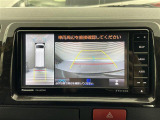 【パノラミックビューモニター(メーカーオプション)】クルマを真上から見下ろした視点で駐車をサポートします!クルマの斜め後ろや真横など、いち早く障害物に気が付くことができます。
