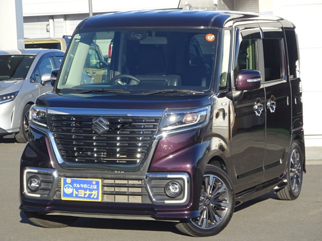 スペーシアカスタム ハイブリッド(HYBRID)  XSターボ 地デジフルセグ純正8インチナビ...