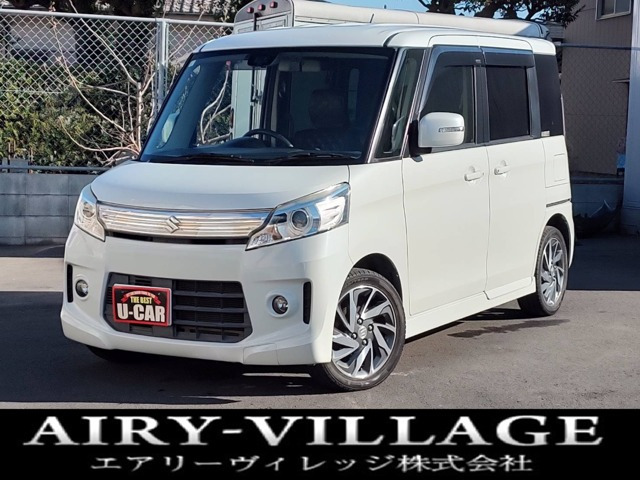 スペーシアカスタムTS レーダーブレーキサポート スマートフォン連携ナビゲーションユーザー買取車/ターボ車/両側パワスラ/純