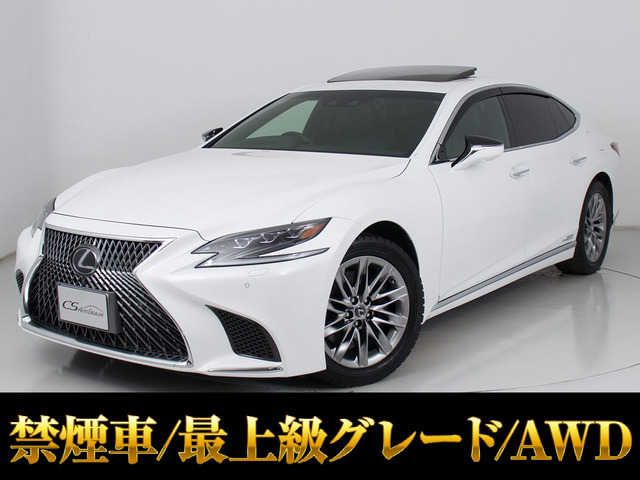 LS500h エグゼクティブ 4WDAWD黒革リアエンターマクレビ